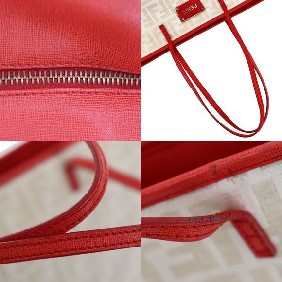 FENDI Roll Tote Zucca Canvas and Leather Tote - Picture 9 of 13